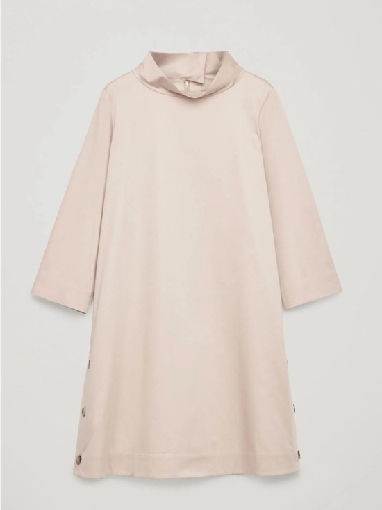 COS Dresses & Skirts - COS Pale Pink A-Line Shift Dress with Button Side Detail